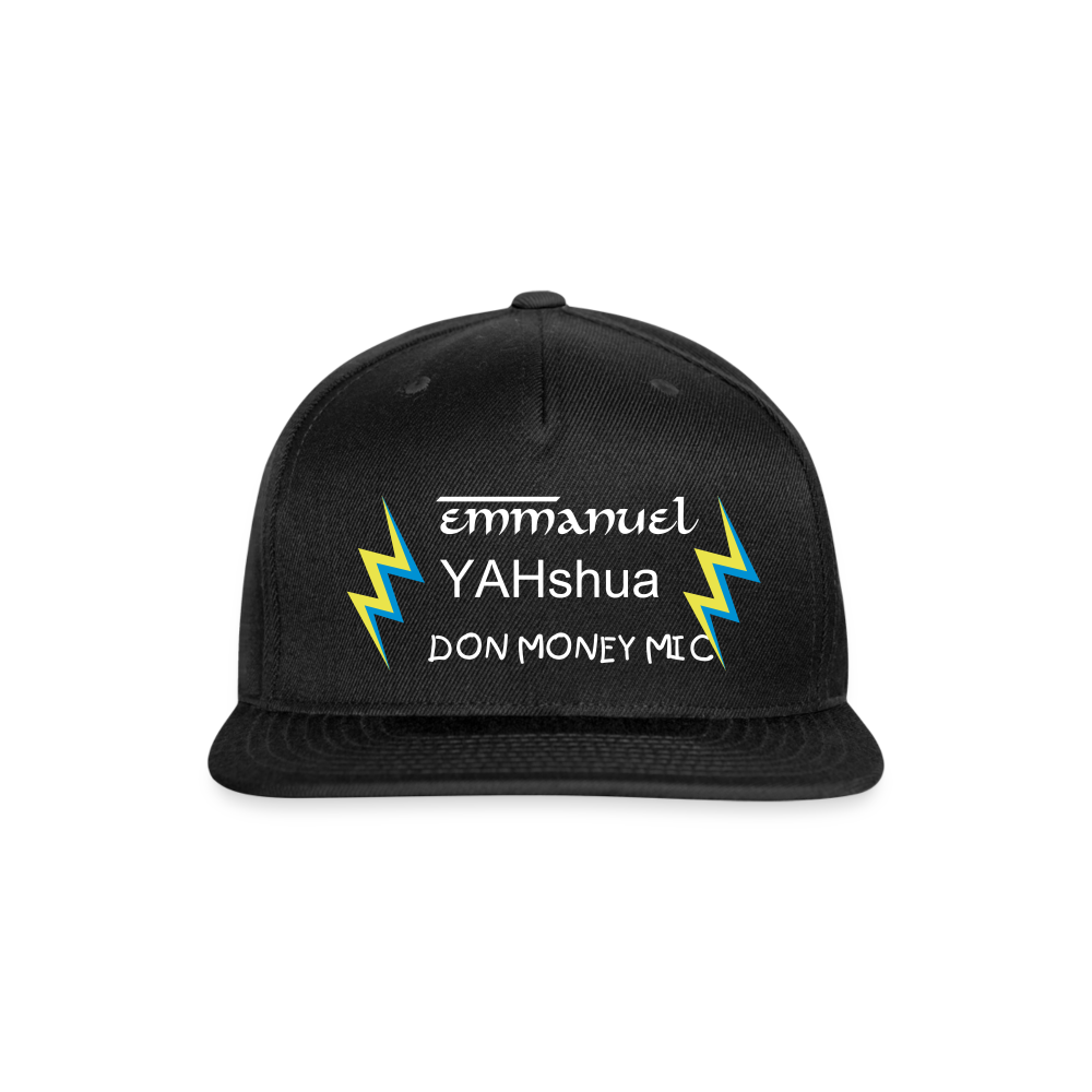 Snapback Baseball Cap - black