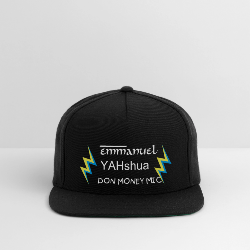 Snapback Baseball Cap - black